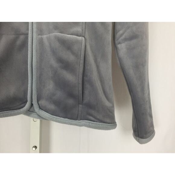 Grand Prix Gray Velour Full Zip Jacket Sz M - Picture 4 of 5